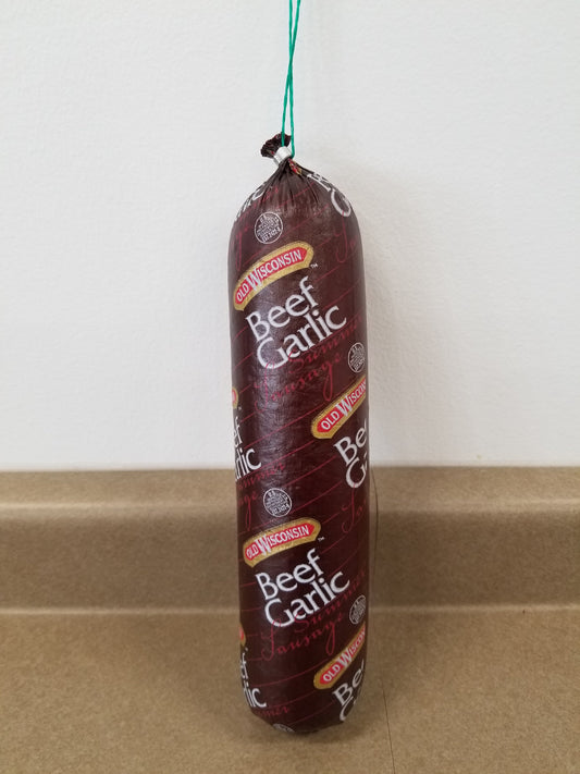Mousehouse Cheesehaus 1.5 lb Summer Sausage, Hand Tied Old Wisc., Garlic