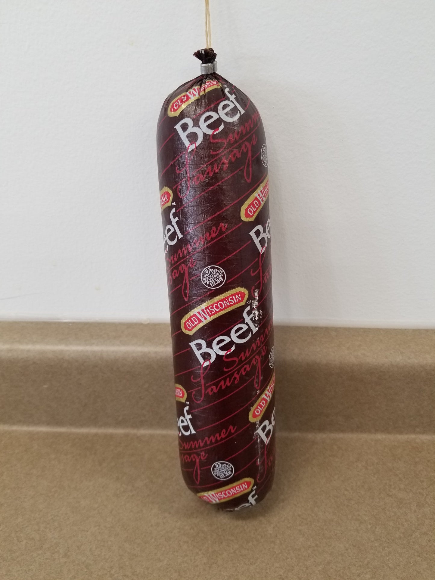 Mousehouse Cheesehaus 1.5 lb Summer Sausage, Hand Tied Old Wisc., Plain