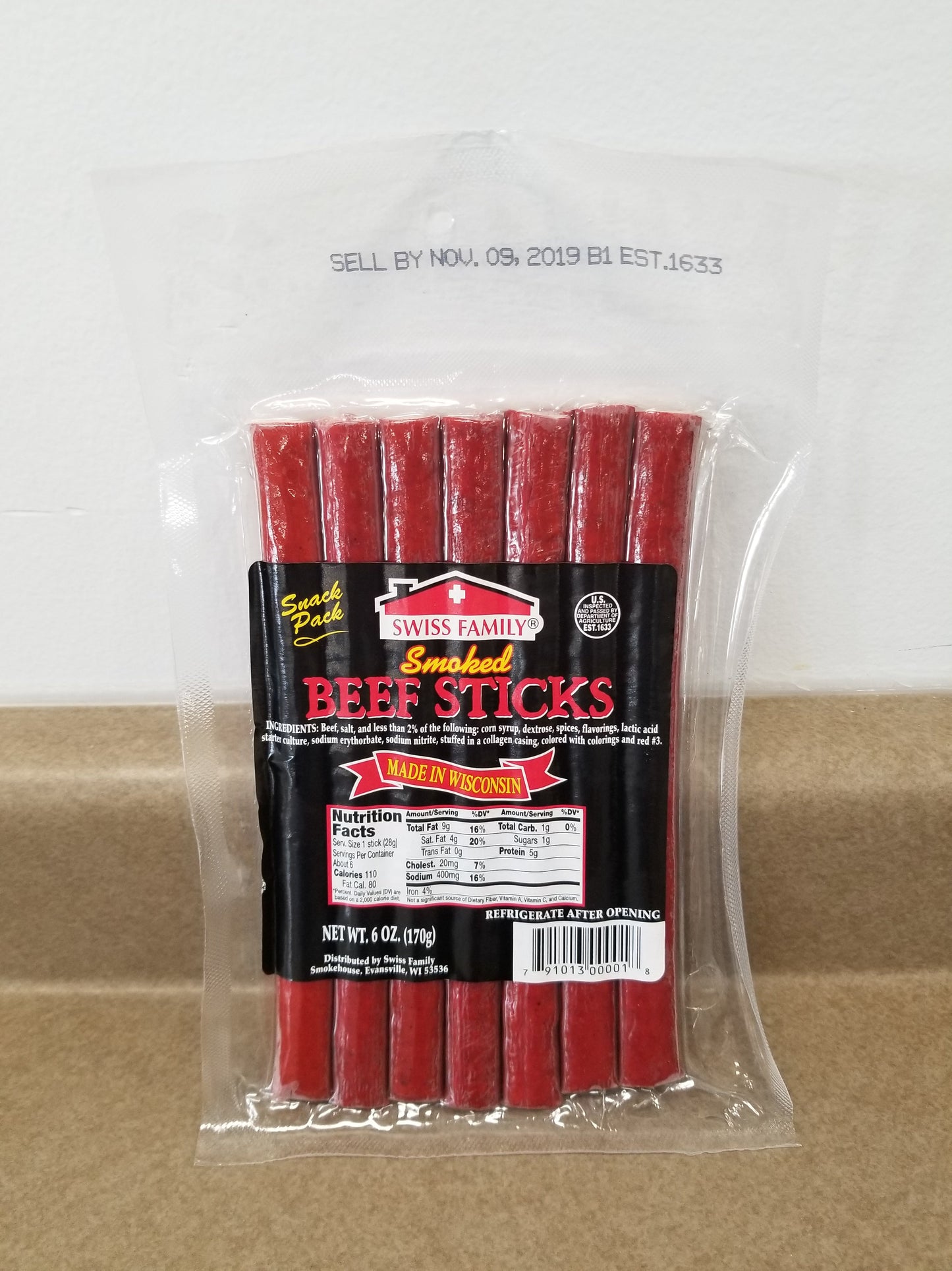 Mousehouse Cheesehaus Swiss Family Smoked Beef Sticks, 6oz