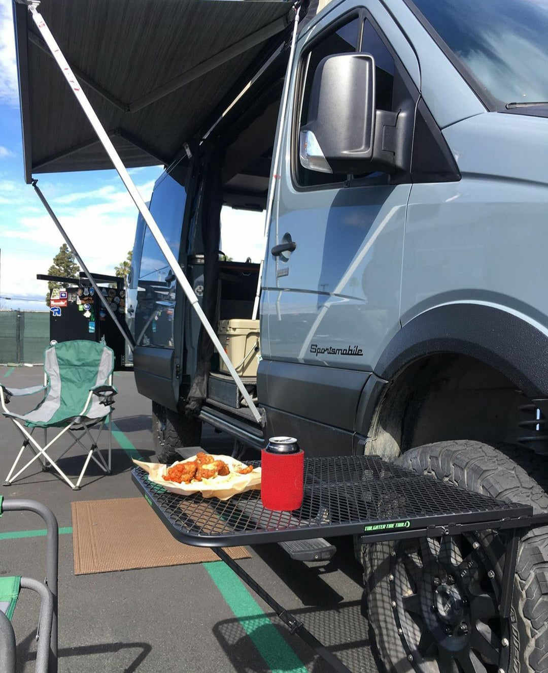 Tailgaters Tire Table Large Steel Camping Table