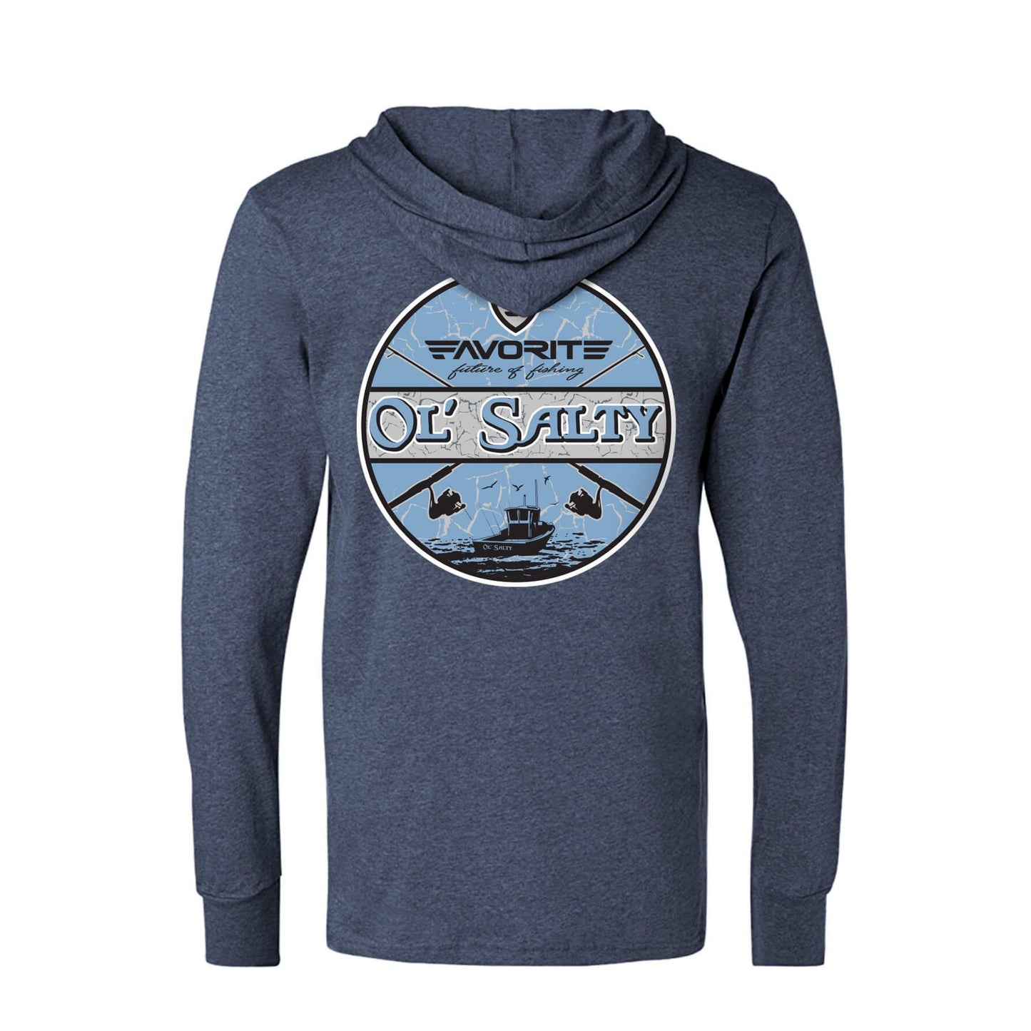 Favorite Fishing Ol Salty Lightweight Tri-Blend Hoodie