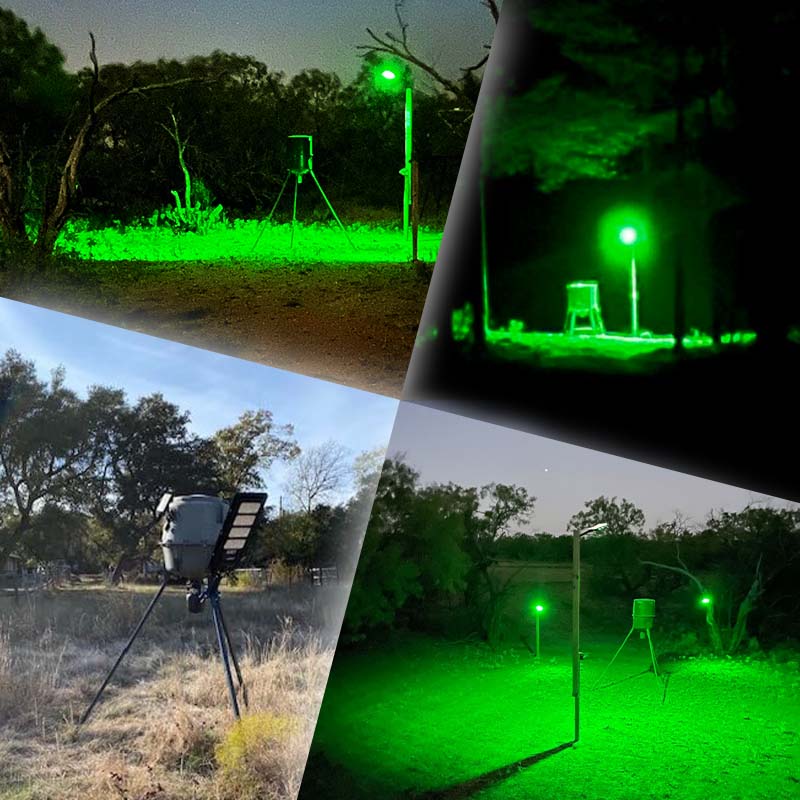 Langy Powereful Solar Green Feeder Light for Hunting-25,000 lumens