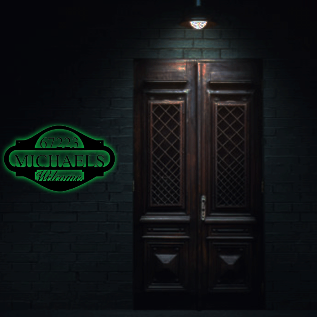 MetalPlex - Name Monogram Address Sign - Metal Wall Art