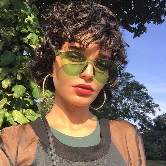 zeroUV Rimless Monoblock Cut PC Color Lens Rimless Sunglasses A368