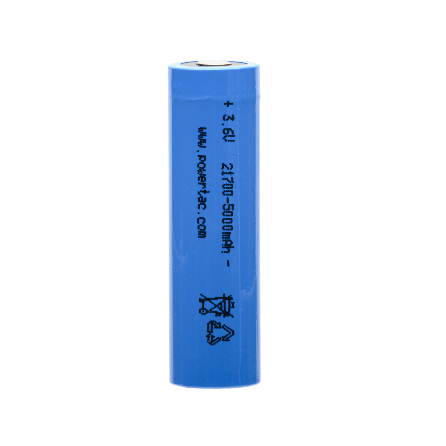 Powertac 5000 mAh Lithium-ion 21700 Rechargeable Battery