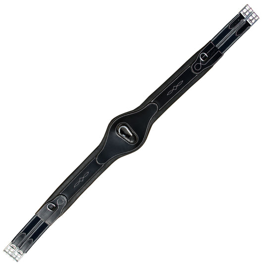 Bridles & Reins ExionPro 'Joint' Over Lay Girth - Navy Blue Elastic with White Lines
