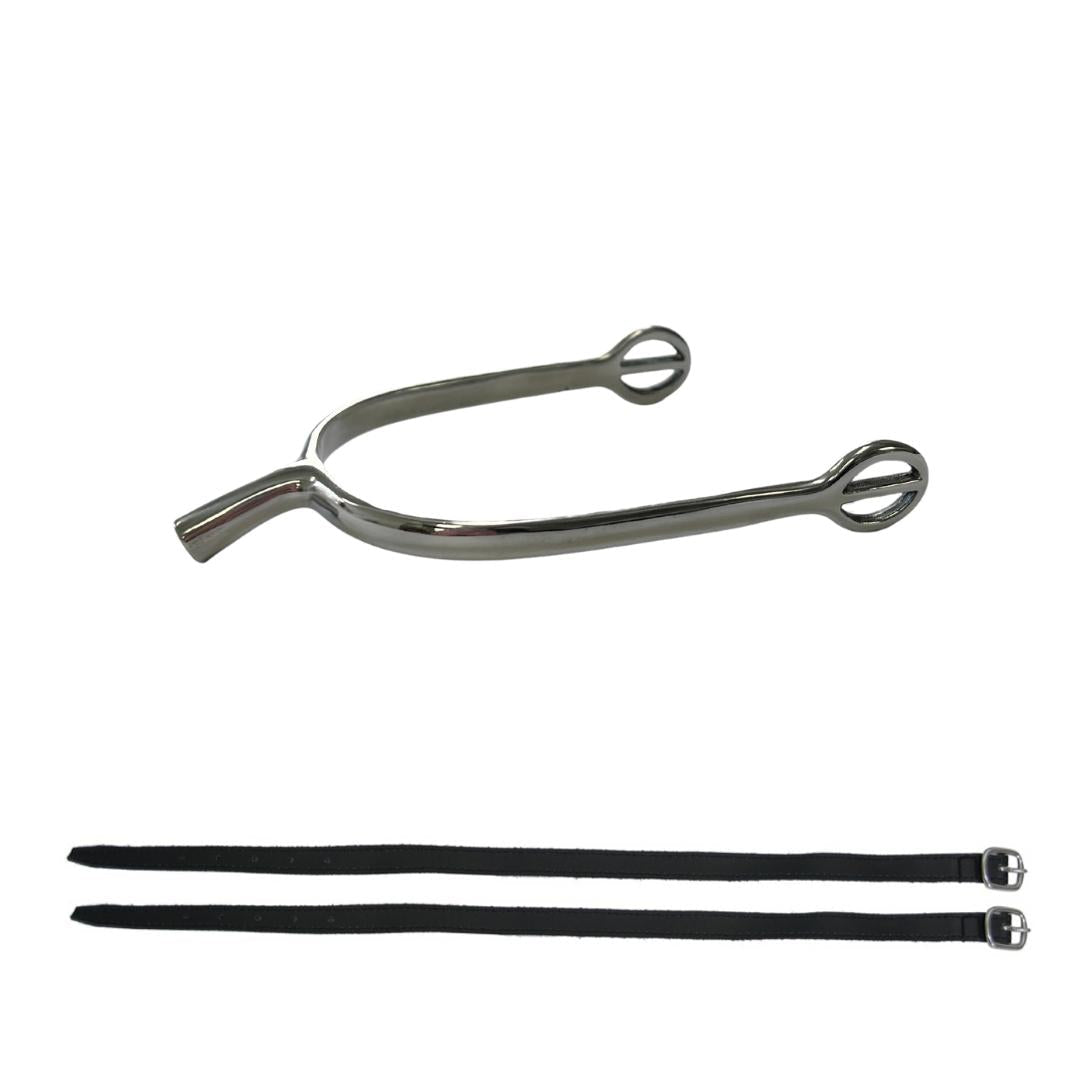 AJ Tack Ladies Prince of Wales English Spurs with Leather Straps