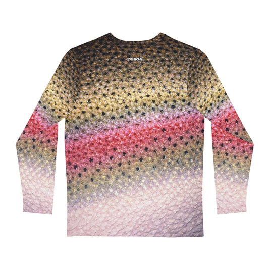 Texas Rigged Tees Rainbow Trout — Unisex Long Sleeve (SPF 50+)