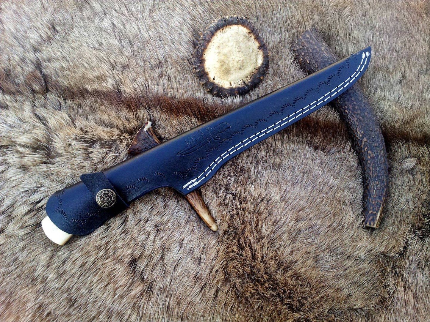 KBS Knives Handmade D2 Steel Fish Cleaning Knife – 12 Inch Fillet & Boning Blade