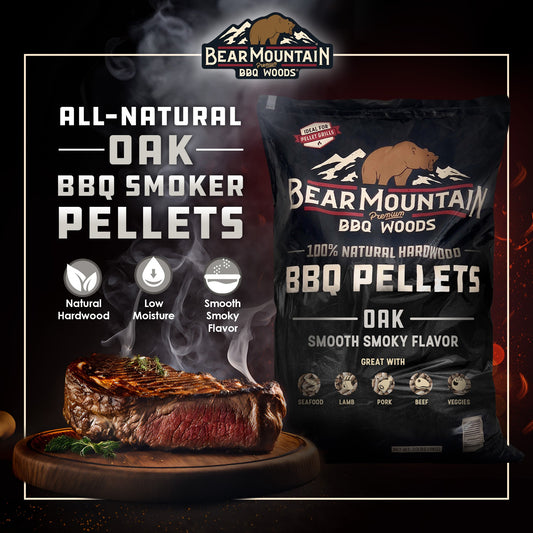 Bear Mountain BBQ All Natural Hardwood Oak BBQ Smoker Pellets, 20 lbs (2 Pack)