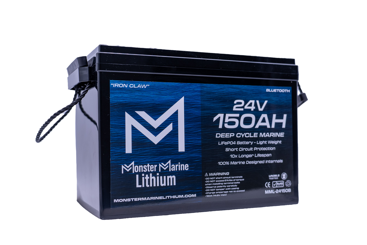 Monster Marine Lithium 24v 150ah Lithium Marine Trolling Motor Battery "IRON CLAW" - Bluetooth