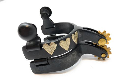 AJ Tack Baby Three Hearts Spurs and Spur Straps Set