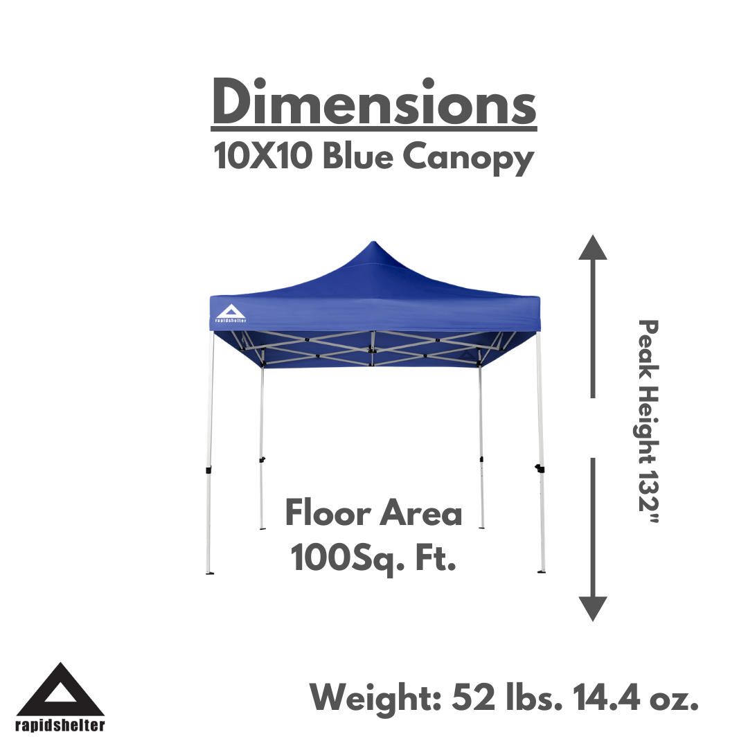 Caddis Sports 10X10 Blue Canopy