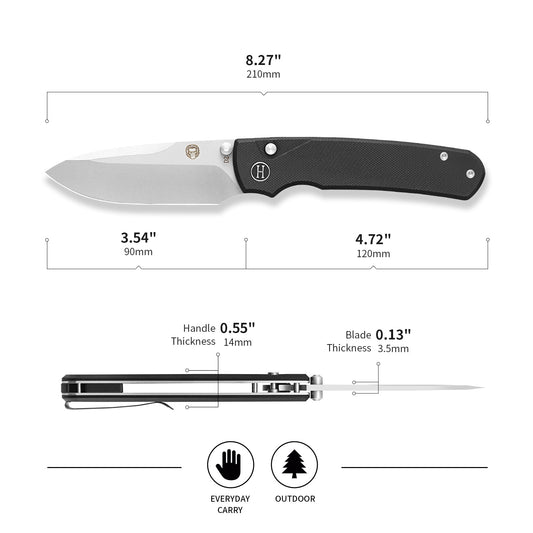 Holtzman's Gorilla Survival The Loyalist Folding Pocket Knife Giftset for Men and Women (Sand and Black)