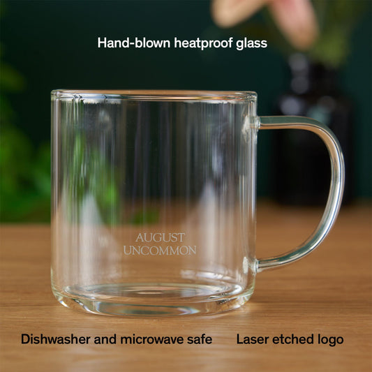 August Uncommon Tea Glass Mug - Clear Elegance