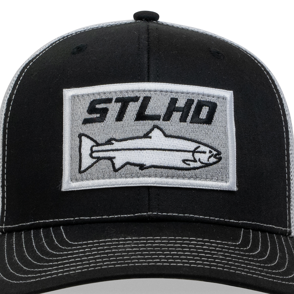 STLHD Winter Ice Black/White Trucker Snapback Hat