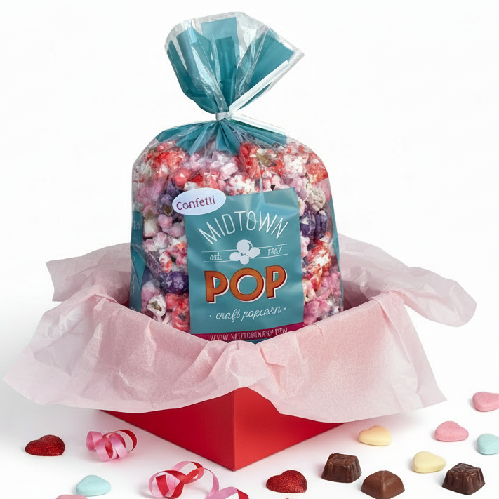 Midtown POP "Valentines" Confetti ❤️ Gourmet Popcorn