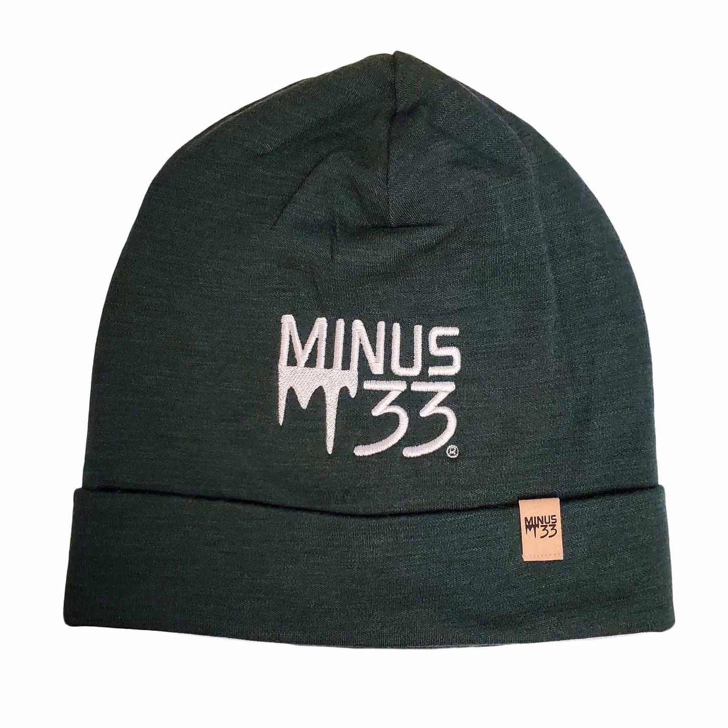 Minus33 Lightweight - Minus33 Logo'd Ridge Cuff Beanie 100% Merino Wool