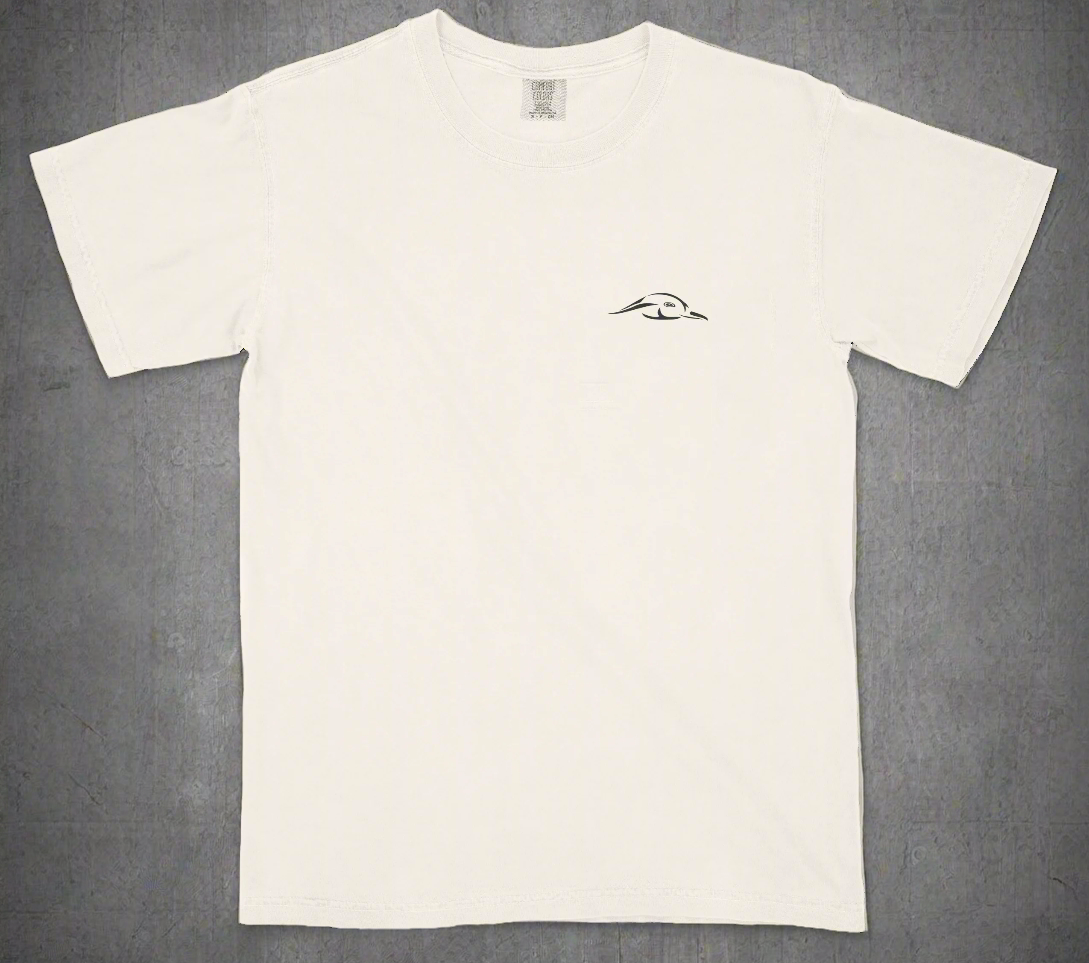 American Flyway Waterfowl Vintage Wood Duck Logo Design in Ivory