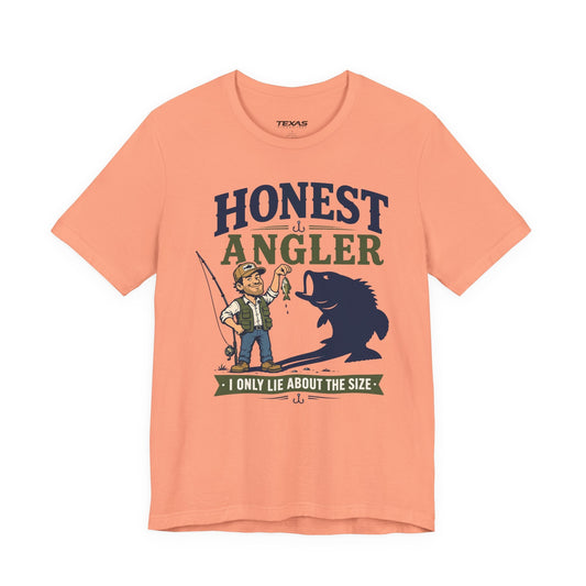 Texas Rigged Tees Honest Angler — Unisex Cotton Tee