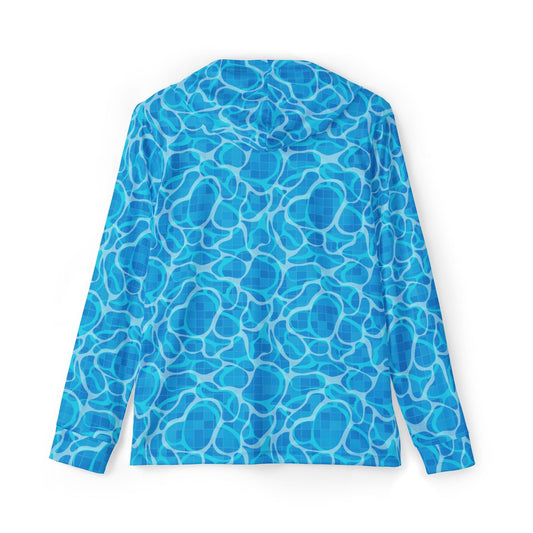 Texas Rigged Tees Cool Blue Water — Unisex Fishing Pullover Hoodie (SPF 50+)
