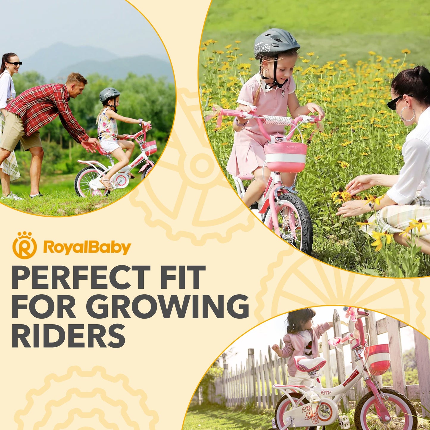 RoyalBaby Princess Girl Kids Outdoor Bicycle 18" with Kickstand, Bunny/Fuchsia