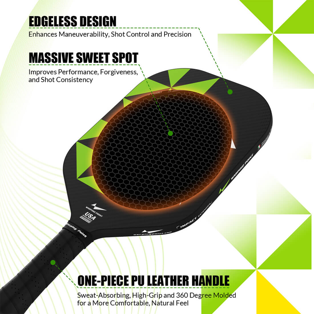 Warping Point Impact Pickleball Paddle