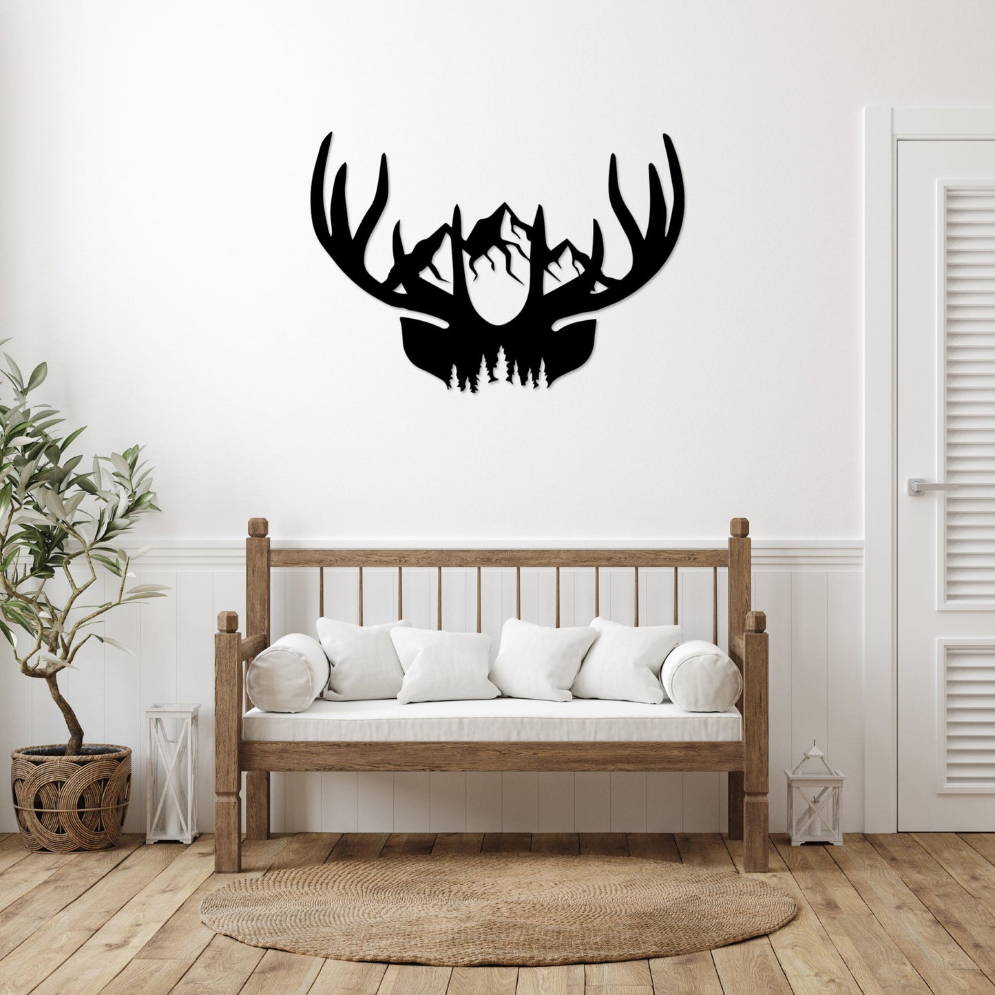 MetalPlex - Deer Antlers - Metal Wall Art