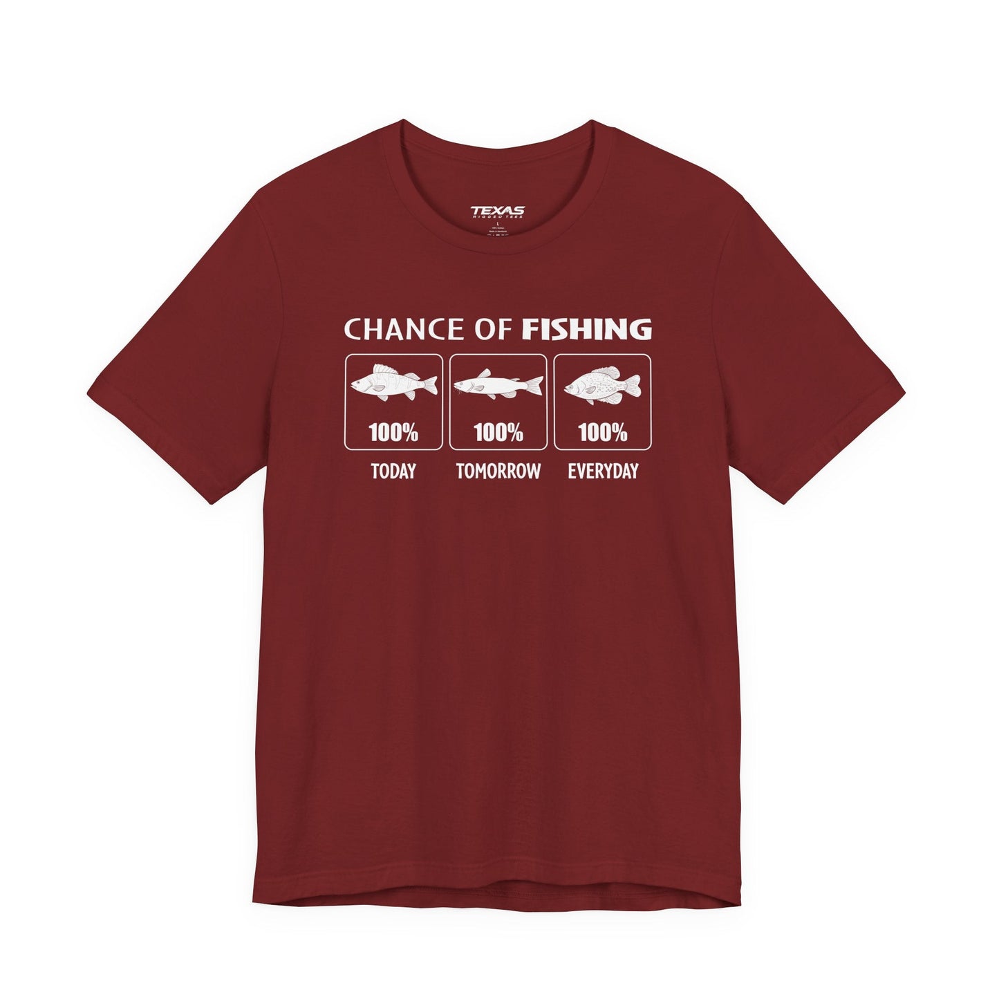 Texas Rigged Tees Chance of Fishing — Unisex Cotton Tee