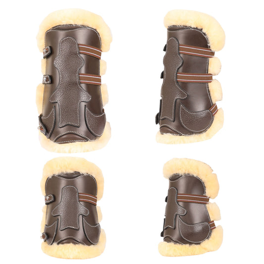 Bridles & Reins ExionPro Leather Horse Tendon Show Jump Boots - 403