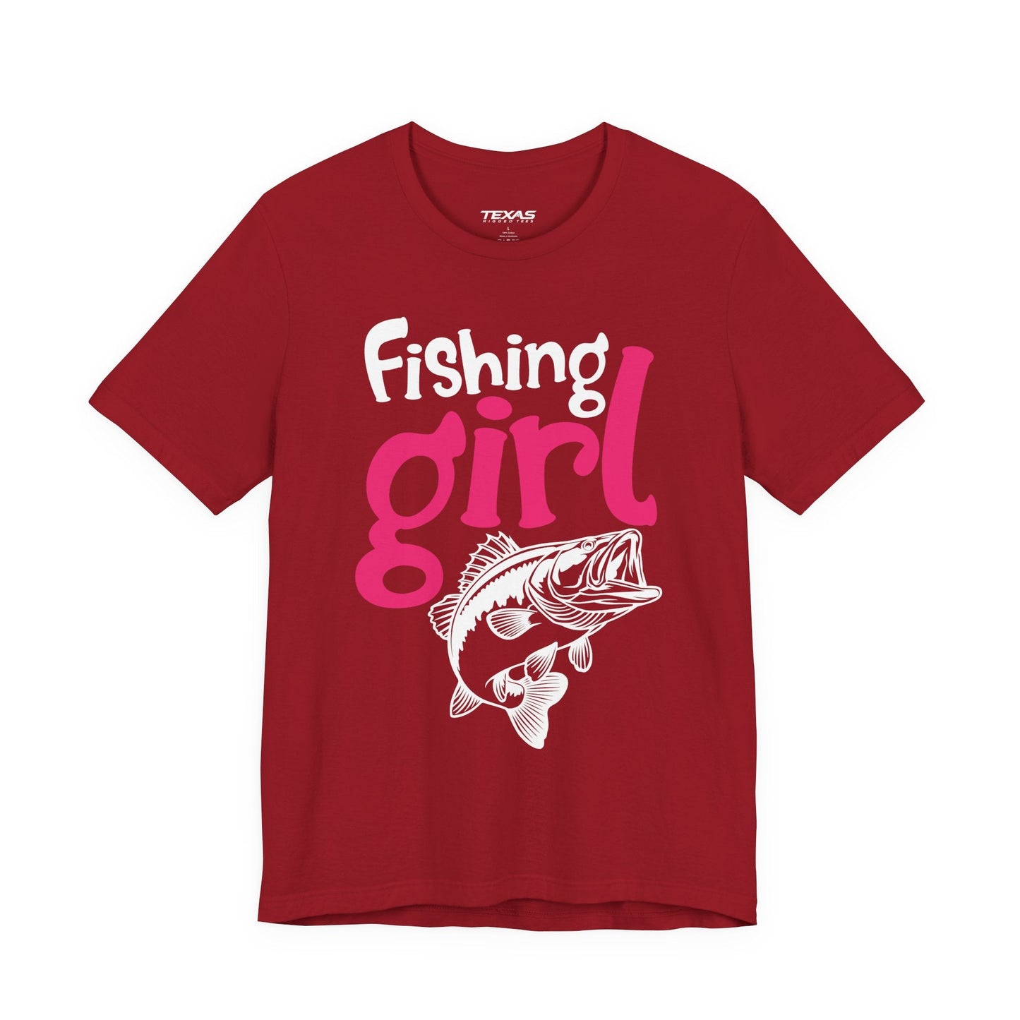 Texas Rigged Tees I Know I Fish Like a Girl, Try to Keep Up — Unisex Cotton Tee