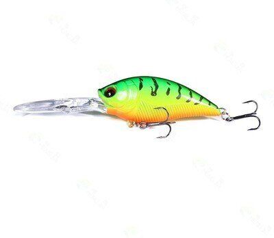 Just Lures Fishing Deep Diver Crankbait (12'+) - Fire Tiger