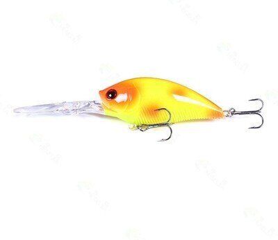 Just Lures Fishing Deep Diving Crankbait (12'+) - Chartreuse Orange