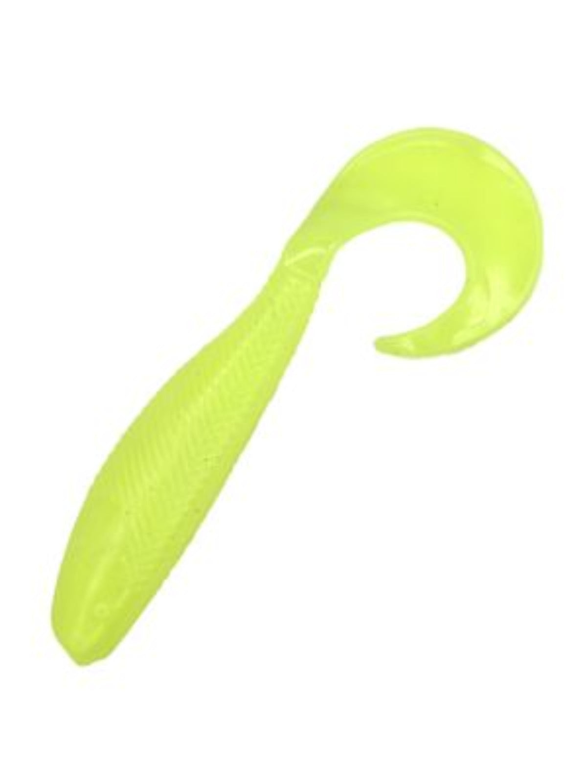 Just Lures Fishing Shad Grub 2.5" - Silk Chartreuse