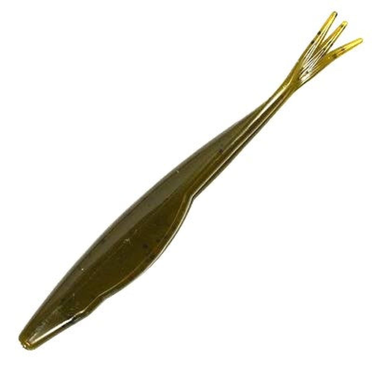 Just Lures Fishing Triple Tail Jerk Shad - Green Pumpkin