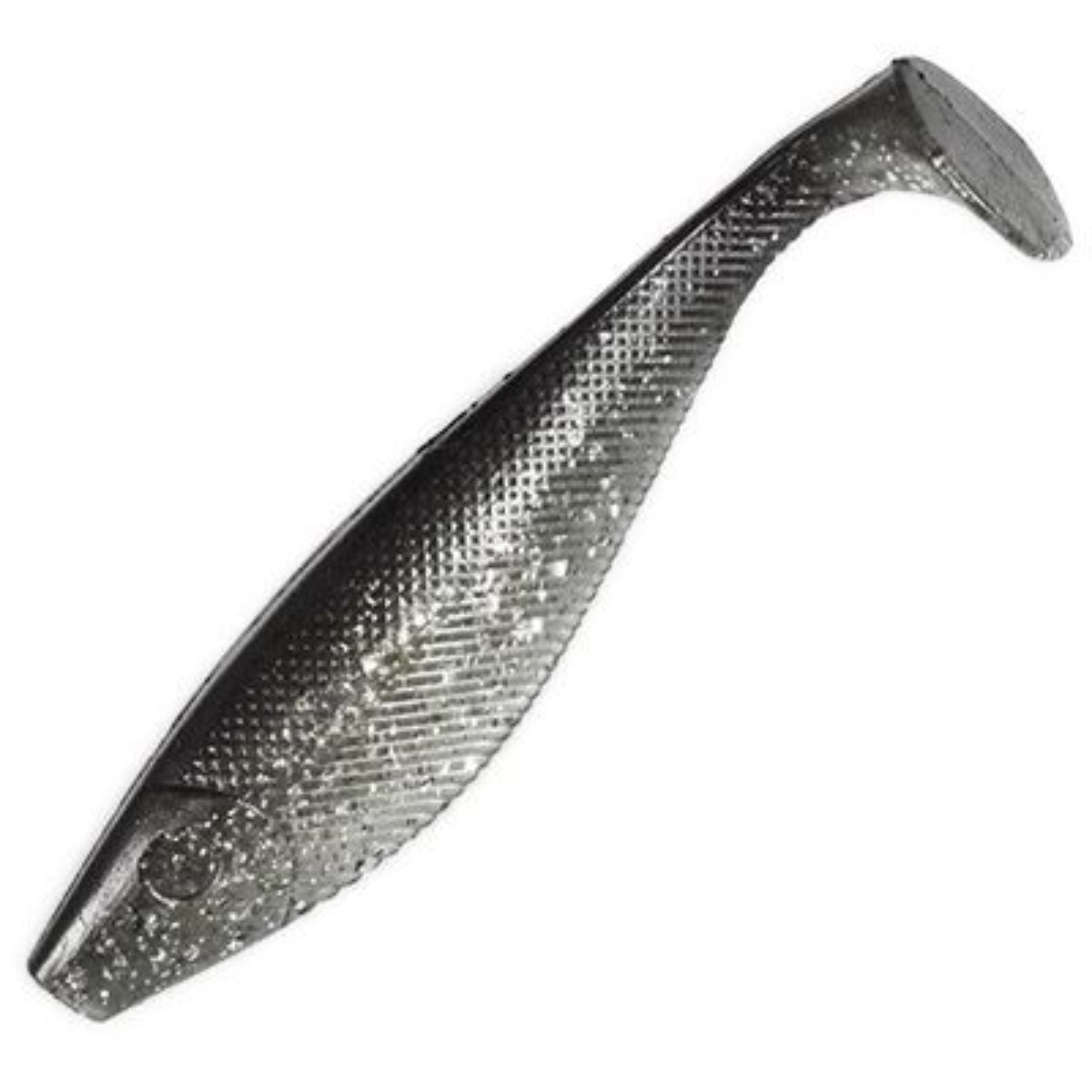 Just Lures Fishing Swim Shad 5" - Black Silver Glitter