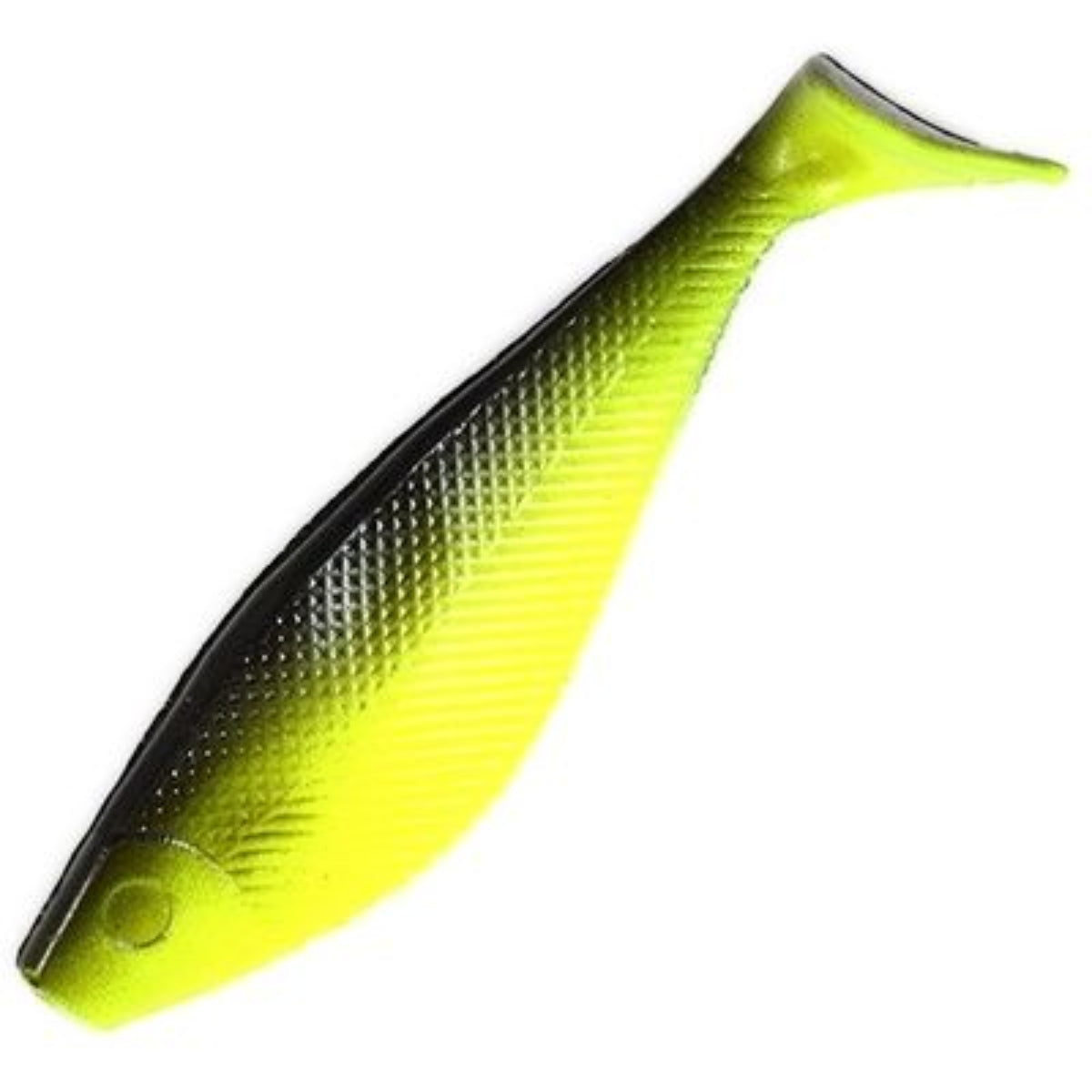 Just Lures Fishing Swim Shad 5" - Hot Chartreuse Black Back