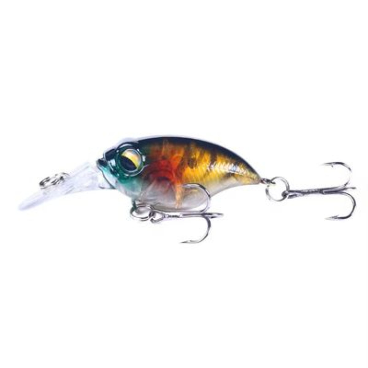 Just Lures Fishing Mini Crankbait (0 - 3') - Amber Green