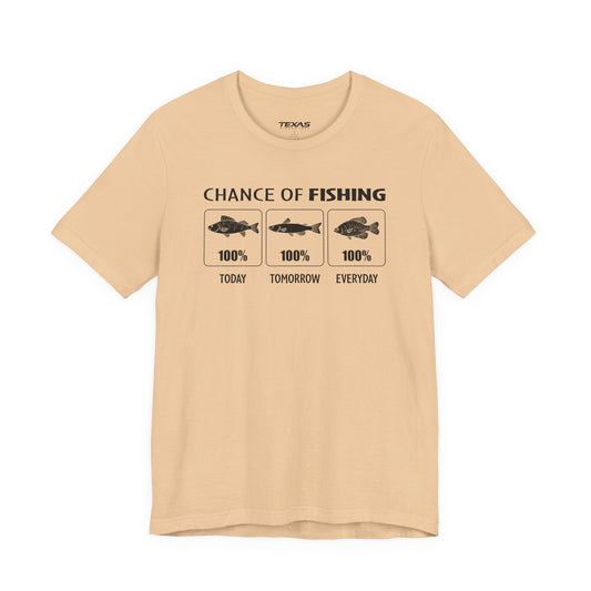 Texas Rigged Tees Chance of Fishing — Unisex Cotton Tee