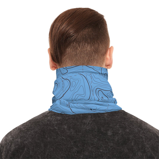 Texas Rigged Tees Contour Lines — Unisex Neck Gaiter (SPF 50+)