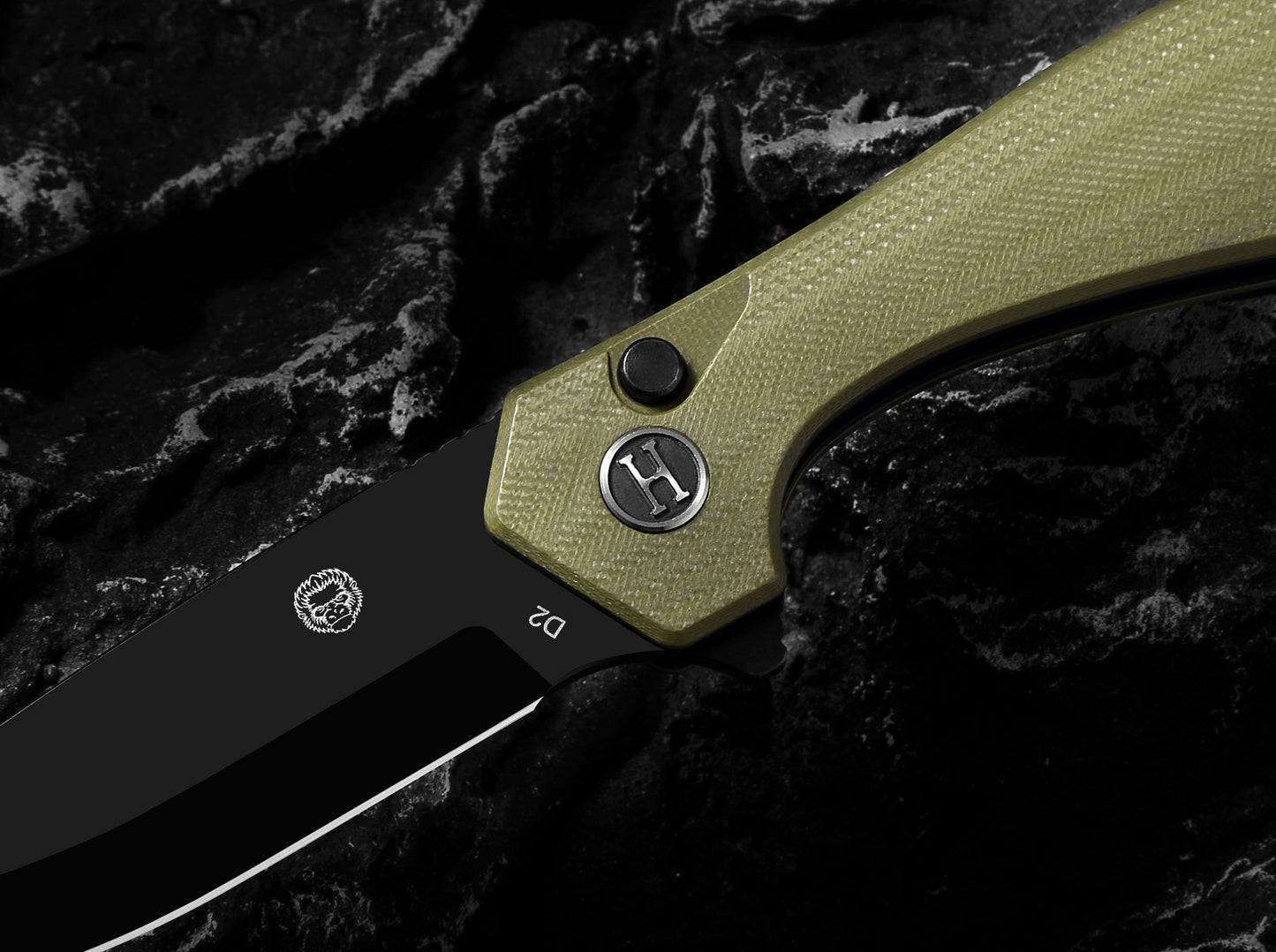 Holtzman's Gorilla Survival The Vector Folding Pocket Knife Giftset for Men and Women (Green and Black)