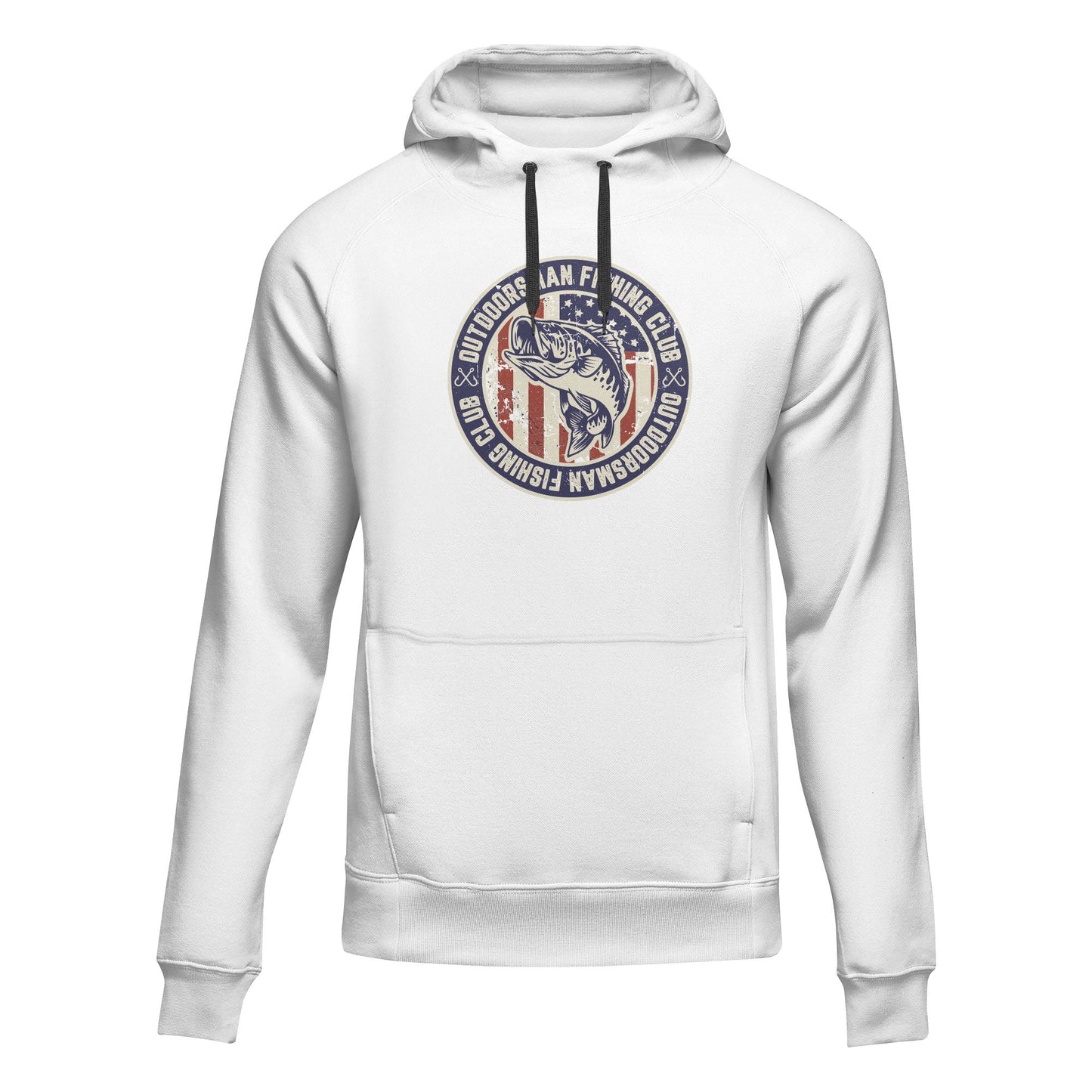 Outdoorzees Outdoorsman Fishing Club Patriotic Unisex Hoodie