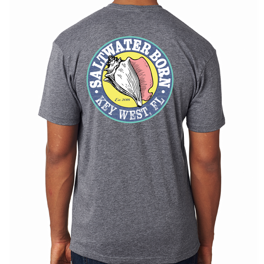 Saltwater Born Central Florida Black and Gold Soft Tee
