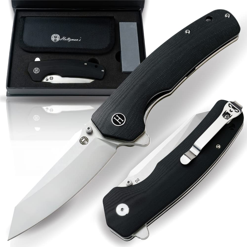Holtzman's Gorilla Survival The Clip Point Folding Pocket Knife Giftset for Men and Women (Grey and Red)