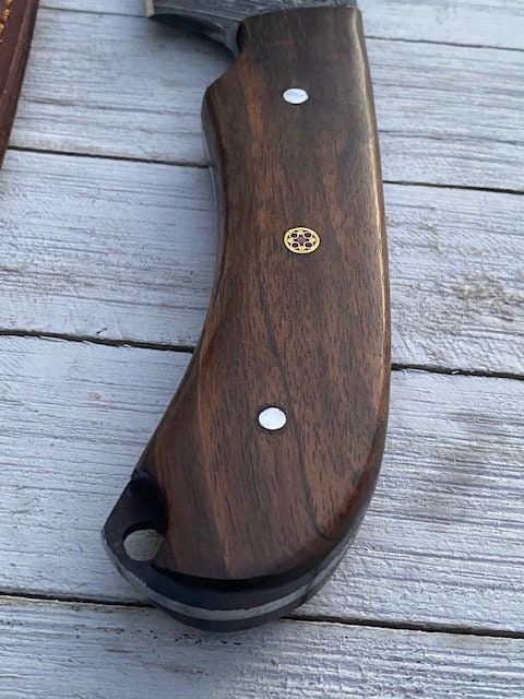 KBS Knives Rogue Cleaver - Custom Handmade Damascus Steel Cleaver Knife 12-Inch with Rosewood Handle | KBS Knives Store