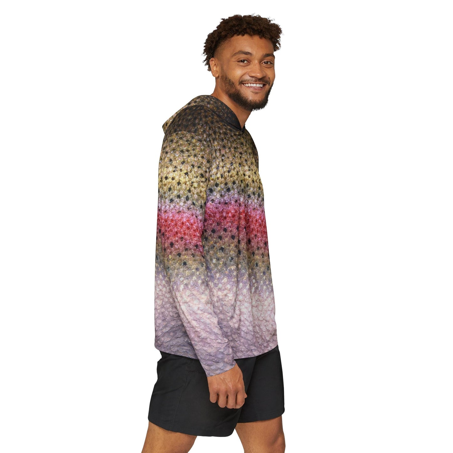 Texas Rigged Tees Rainbow Trout — Unisex Fishing Pullover Hoodie (SPF 50+)