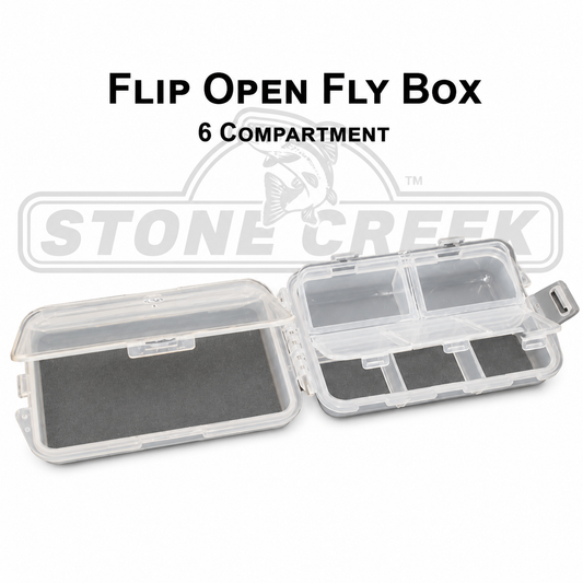 Stone Creek 6 Compartment - Flip Open Fly Box