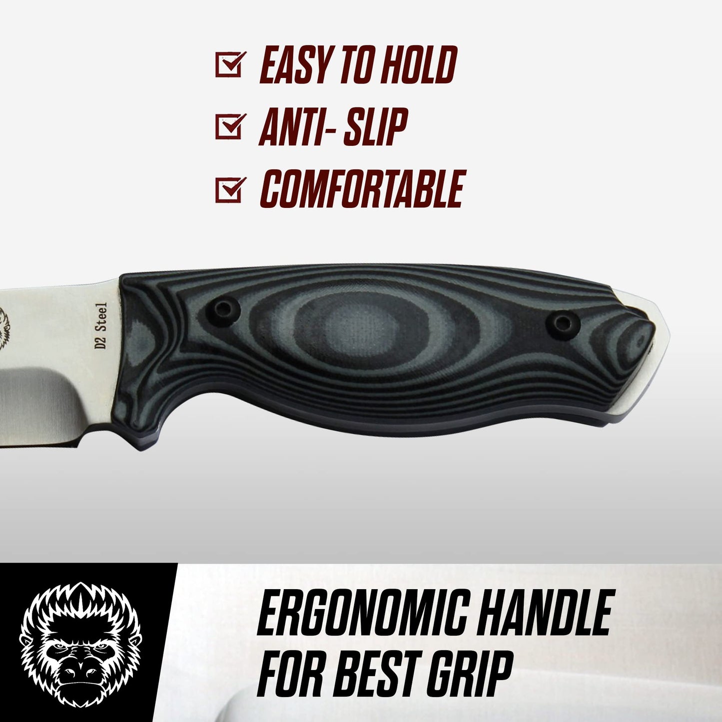 Holtzman's Gorilla Survival The Naked Silverback Survival Knife Giftset for Men