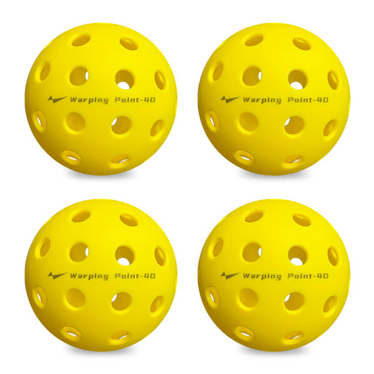 Warping Point Outdoor Practice Pickleballs - Yellow
