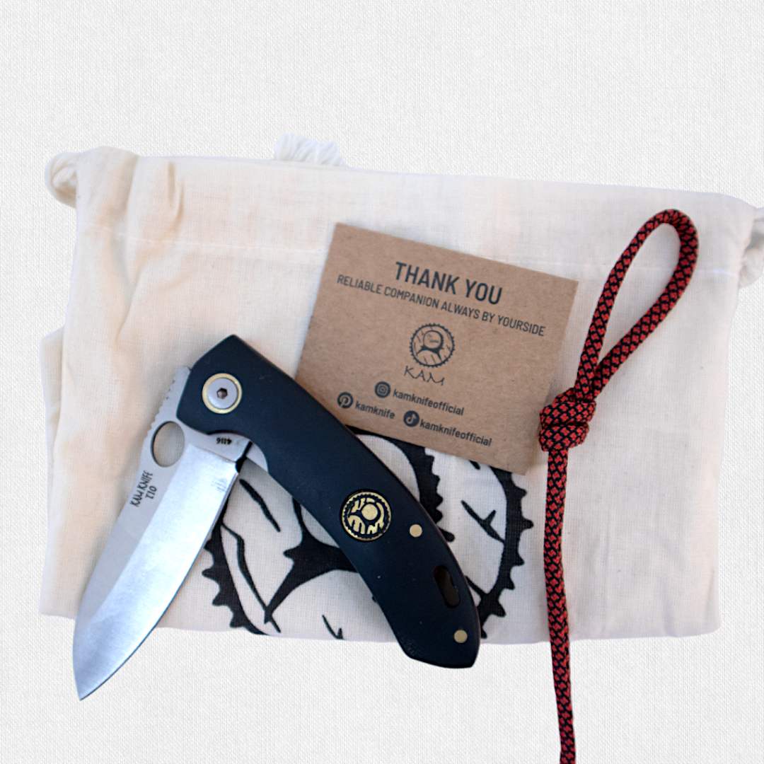 Kam Knife - T10 - Black Handle - Pocket Knife